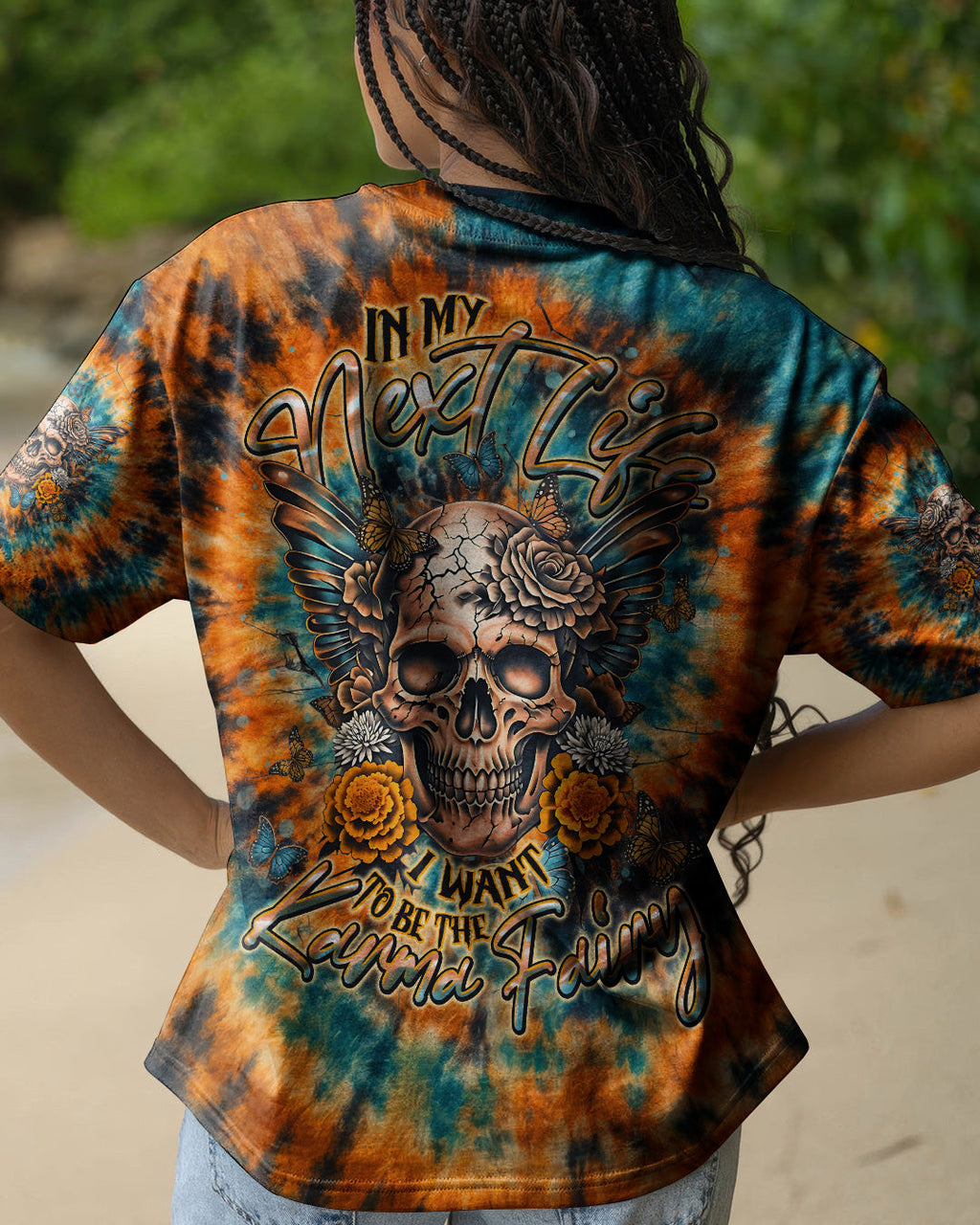 KARMA FAIRY SKULL BUTTERFLY ALL OVER PRINT - TLNT1501262