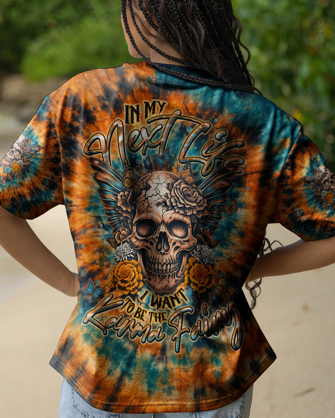 KARMA FAIRY SKULL BUTTERFLY ALL OVER PRINT - TLNT1501262