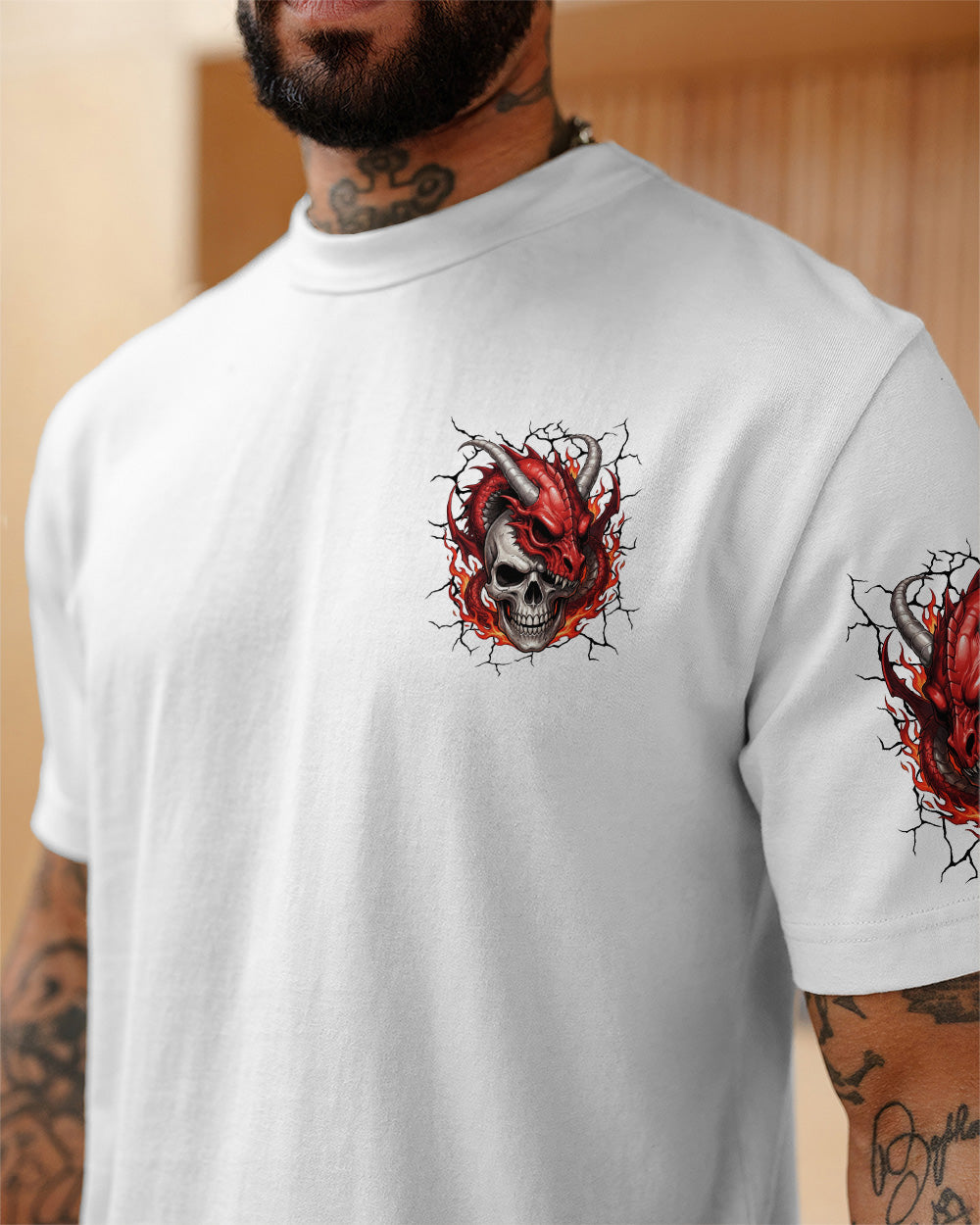 I'M NEVER ALONE MY DEMONS ARE WITH ME 24/7 DRAGON ALL OVER PRINT - TYLN1404261