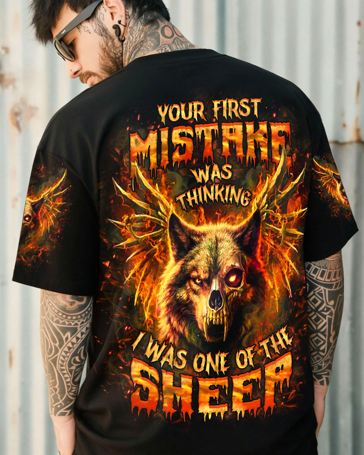 YOUR FIRST MISTAKE WOLF SKULL ALL OVER PRINT - YHHN0901261