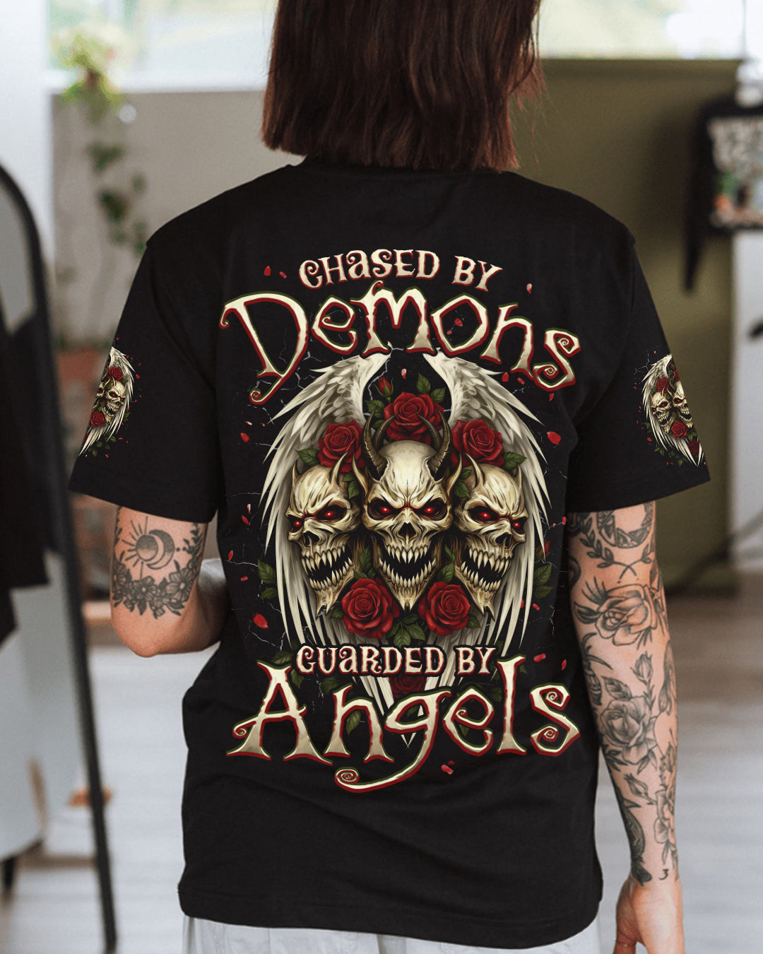 CHASED BY DEMONS GUARDED BY ANGELS ALL OVER PRINT - TYPQ1002263