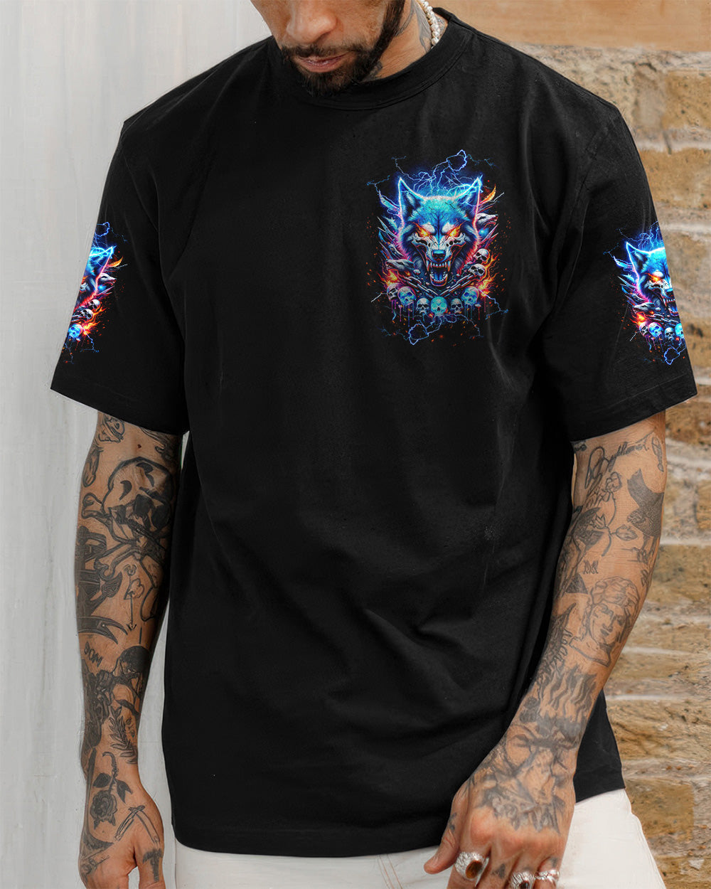 NEVER MISTAKE MY KINDNESS WOLF SKULL ALL OVER PRINT - TLTW1704263