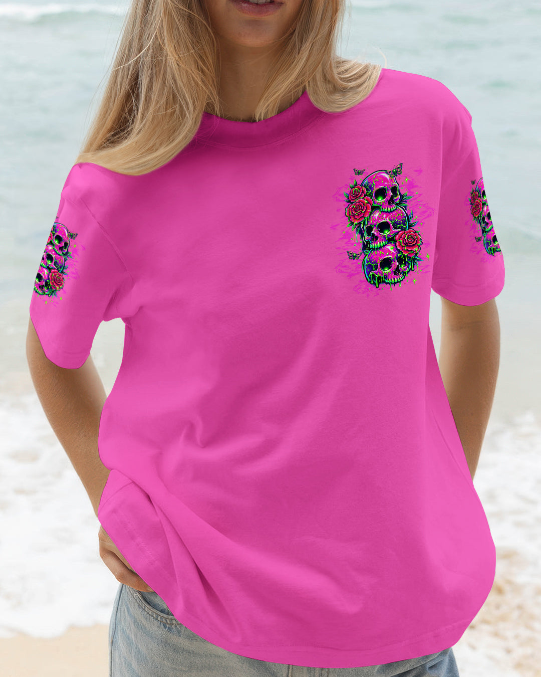 STUCK BETWEEN IDK IDC AND IDGAF SKULL ALL OVER PRINT -  TLTW0303261