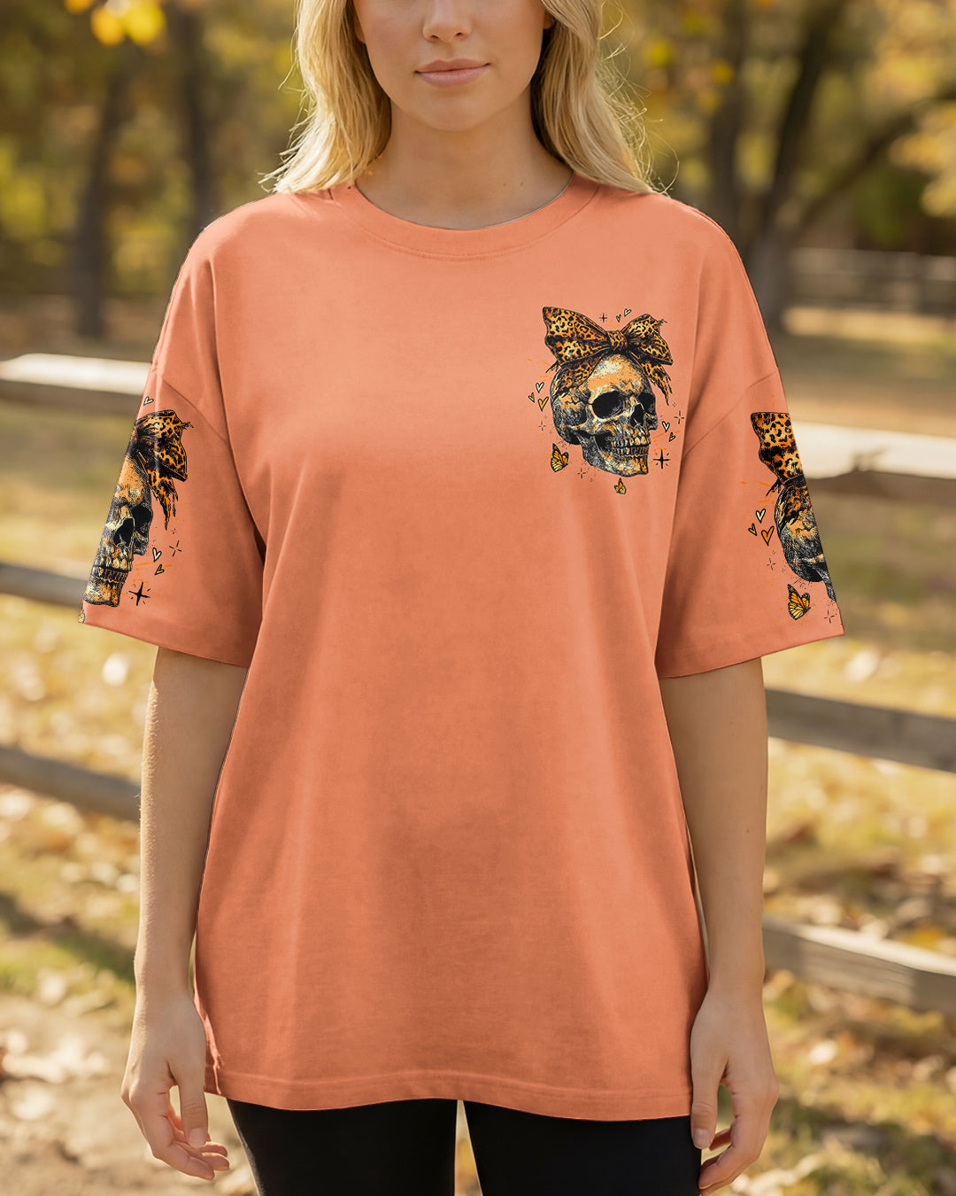 CUTE AS HELL MESSY BUN LEOPARD SKULL ALL OVER PRINT - TLTW3103262