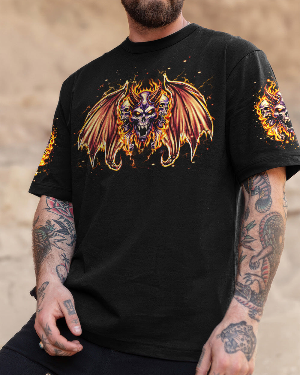 I'M NEVER ALONE MY DEMONS ARE WITH ME 24/7 ALL OVER PRINT  - TLHN1103263