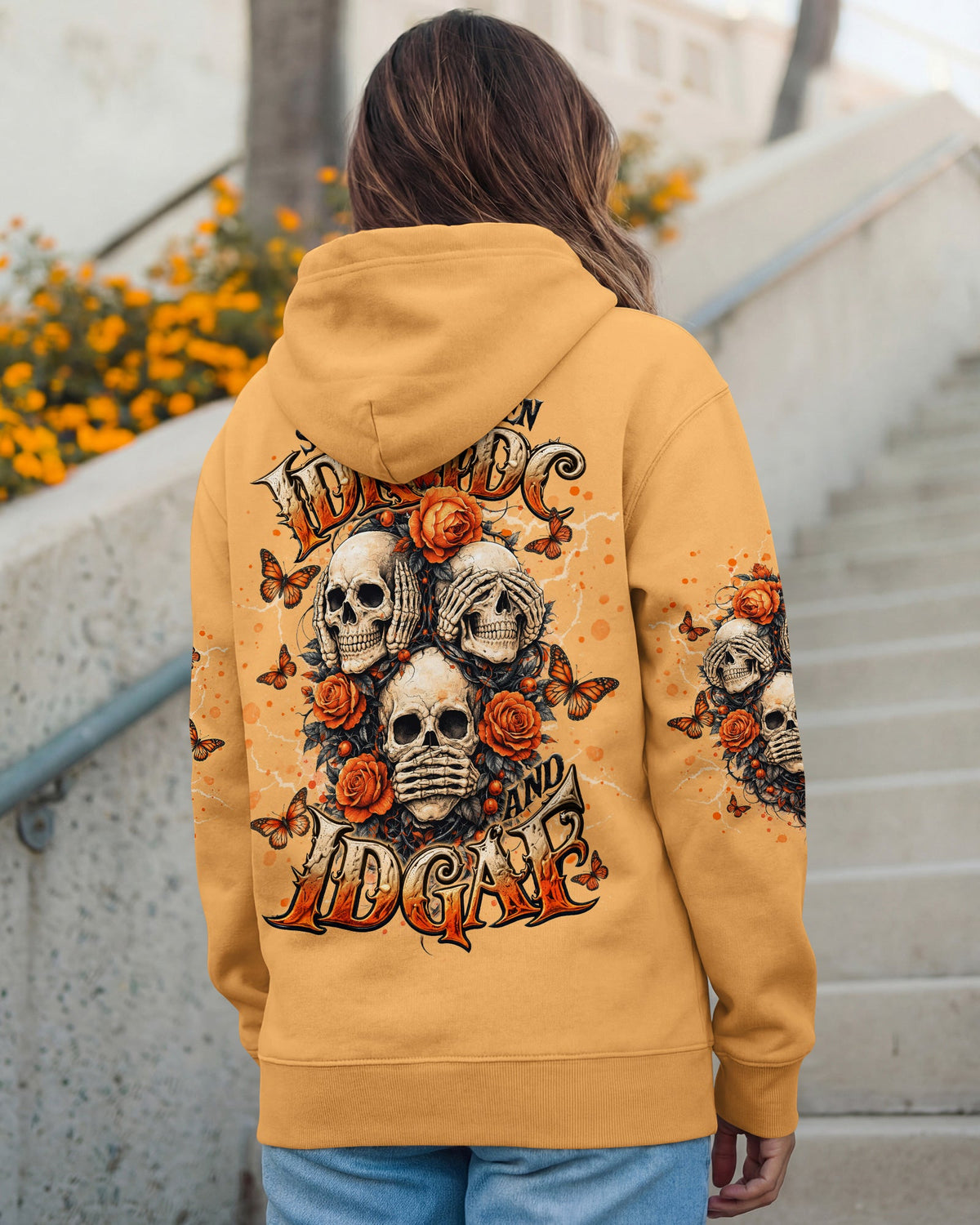 STUCK BETWEEN IDK IDC AND IDGAF SKULL ALL OVER PRINT   - TLNT3103262