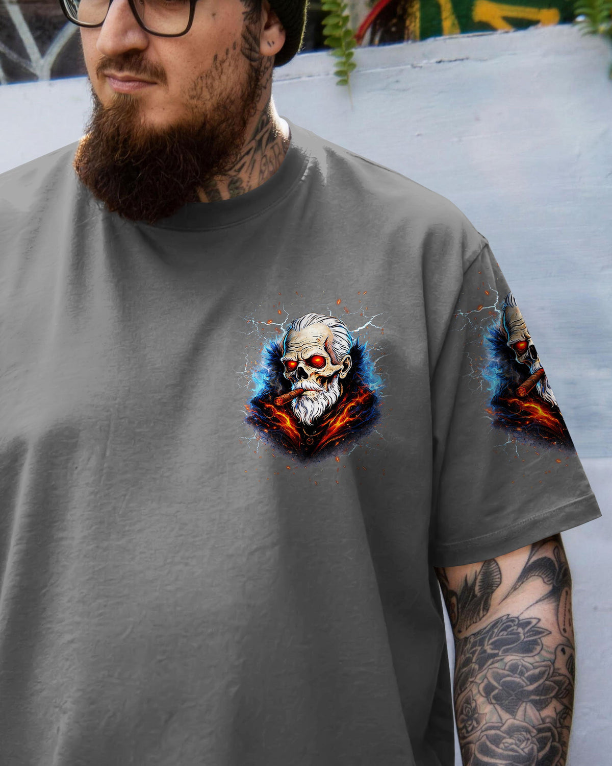 I'M A SIMPLE OLD MAN SKULL ALL OVER PRINT - TLNT1604264