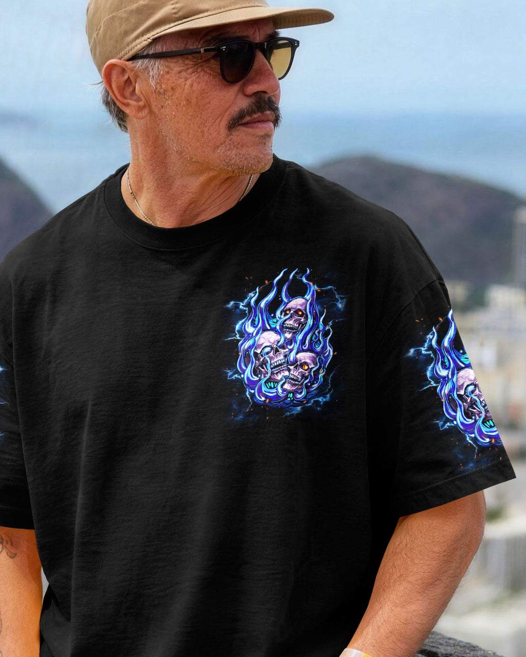 STUCK BETWEEN IDK IDC AND IDGAF SKULL ALL OVER PRINT - TLNT2105262
