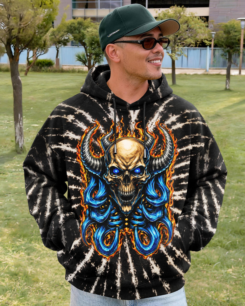 SKULL DEMON FLAMES  ALL OVER PRINT - TLNT2005262