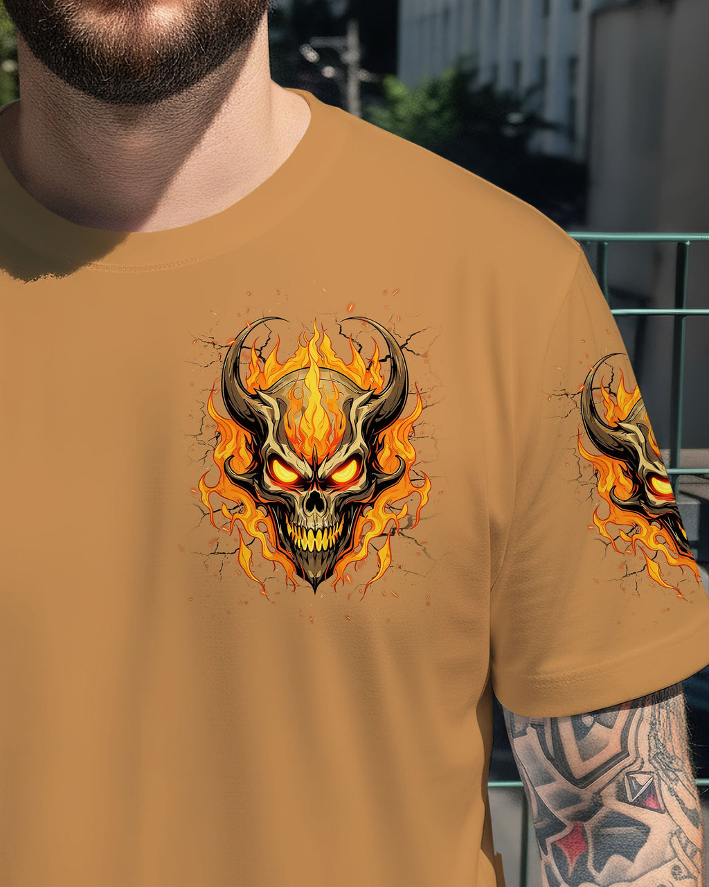 YOUR DEMONS HIDE UNDER YOUR BED SKULL DEMON ALL OVER PRINT - TLNT0603262