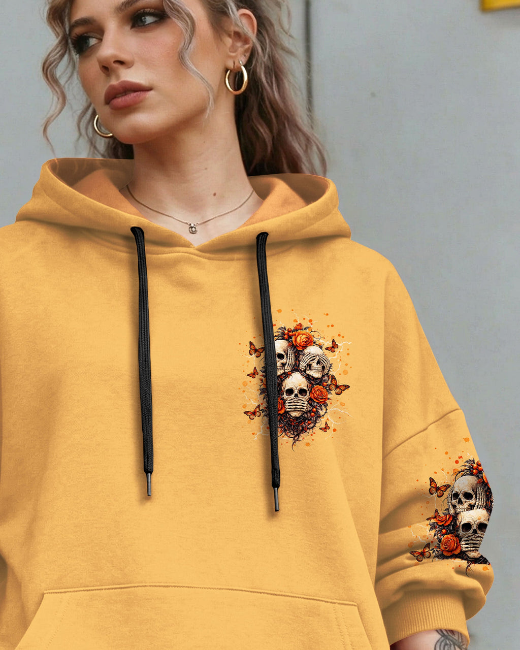 STUCK BETWEEN IDK IDC AND IDGAF SKULL ALL OVER PRINT   - TLNT3103262