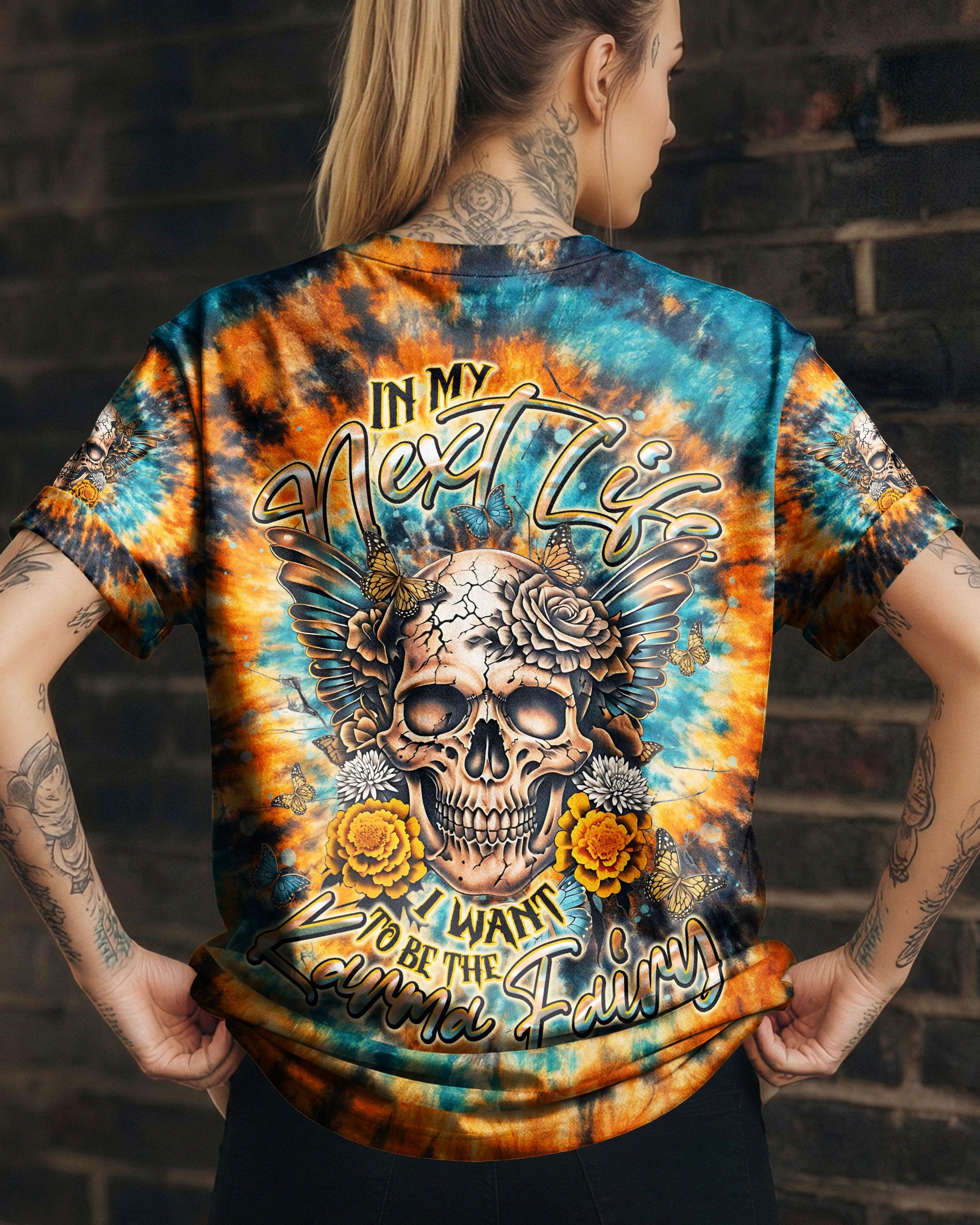 KARMA FAIRY SKULL BUTTERFLY ALL OVER PRINT - TLNT1501262
