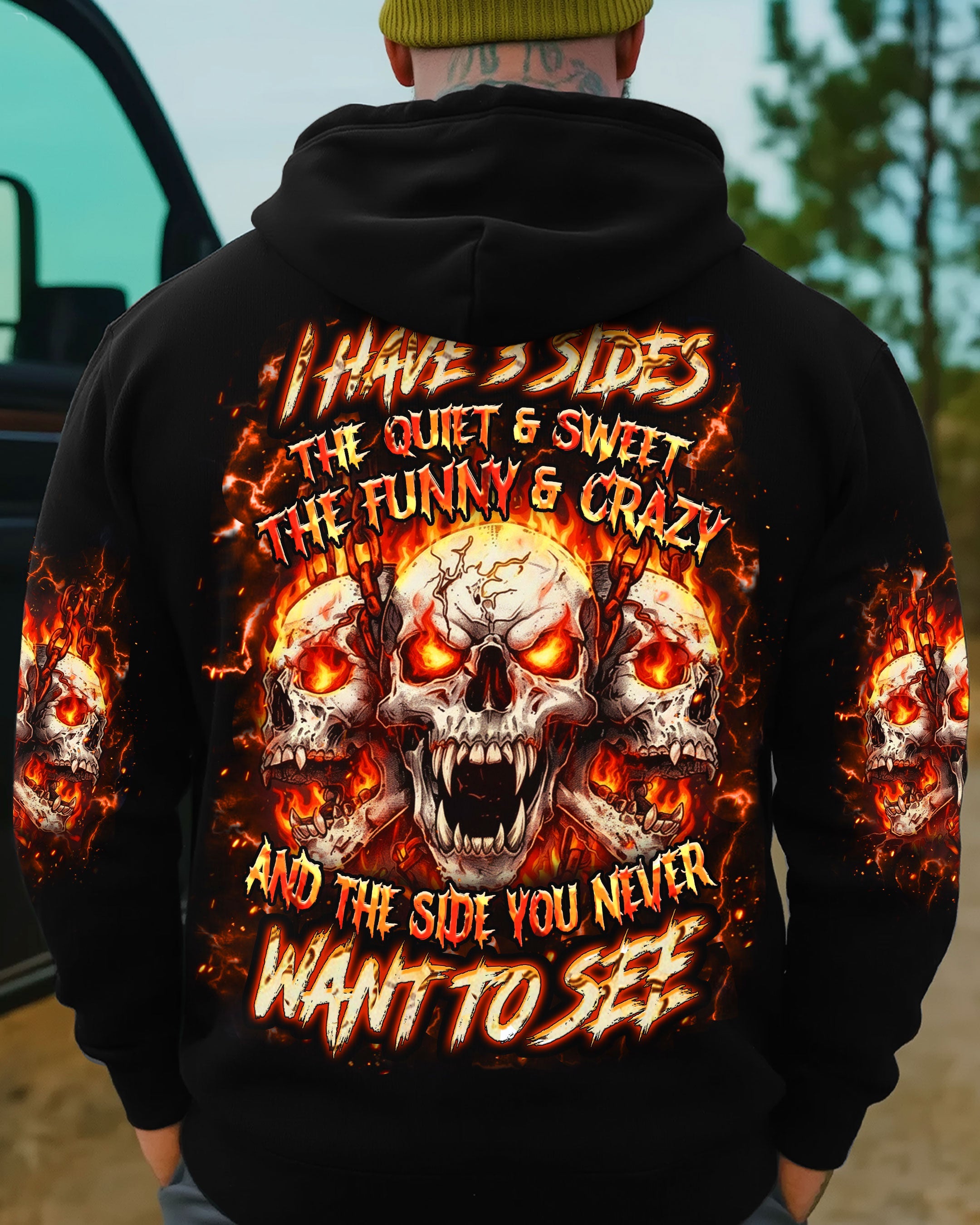 I HAVE 3 SIDES 3 SKULLS ALL OVER PRINT - YHHN0901263