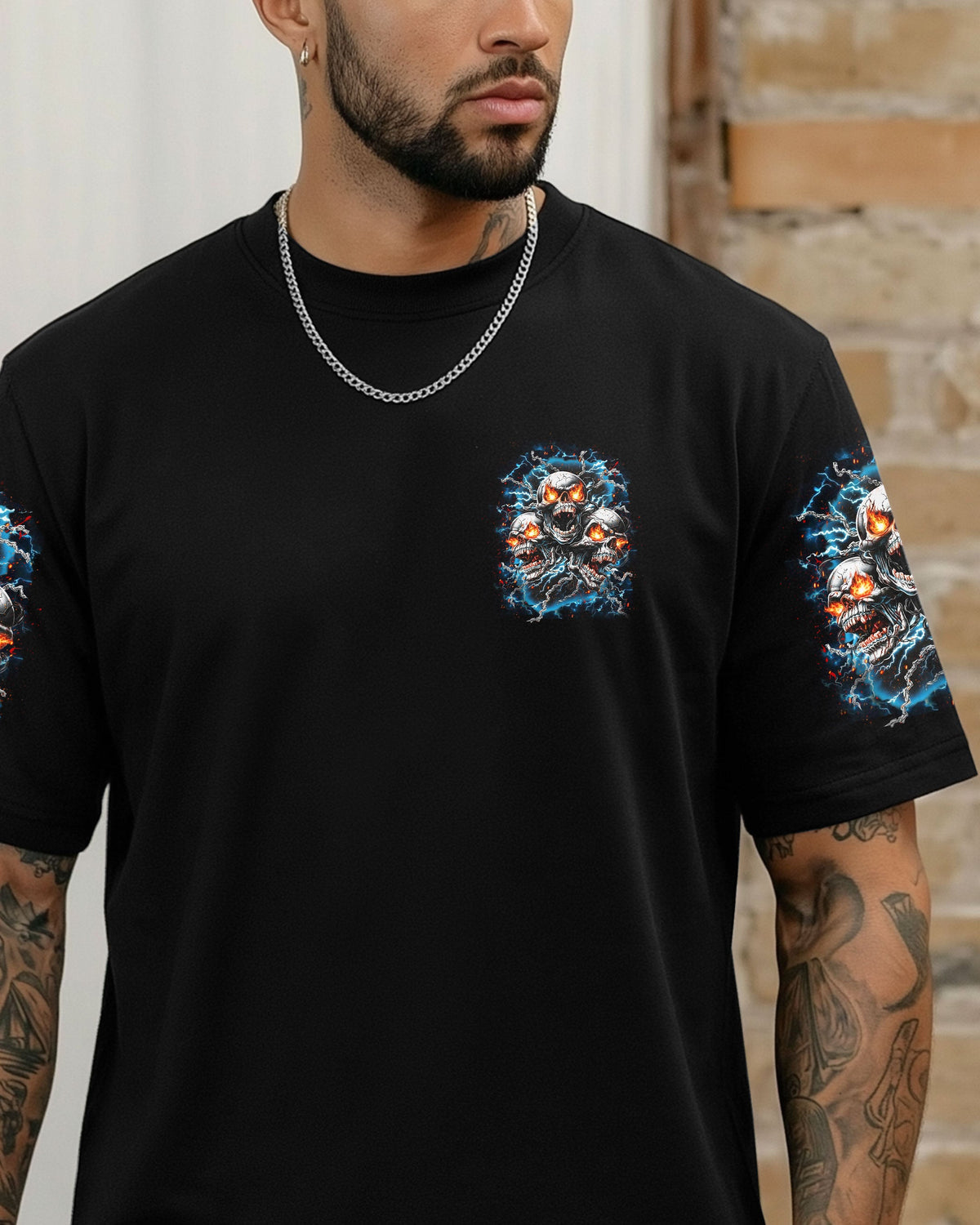 I'M NEVER ALONE SKULL DEMON ALL OVER PRINT - YHHN0801261