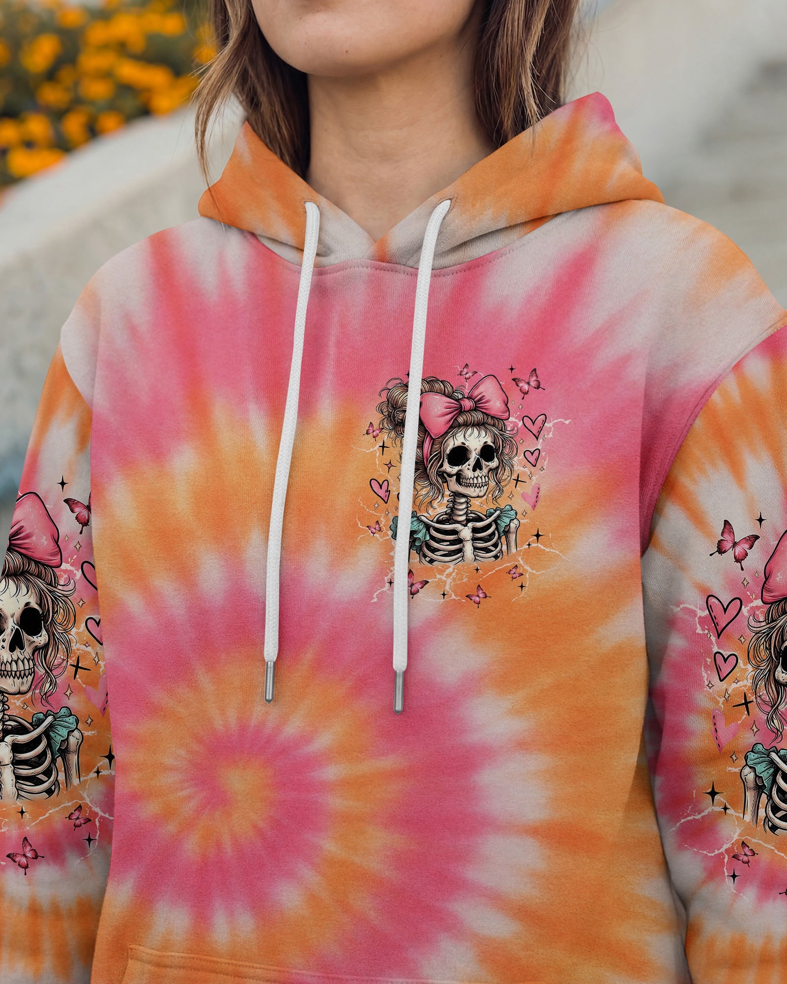 CUTE AS HELL MESSY BUN SKULL ALL OVER PRINT - TLNT1401262