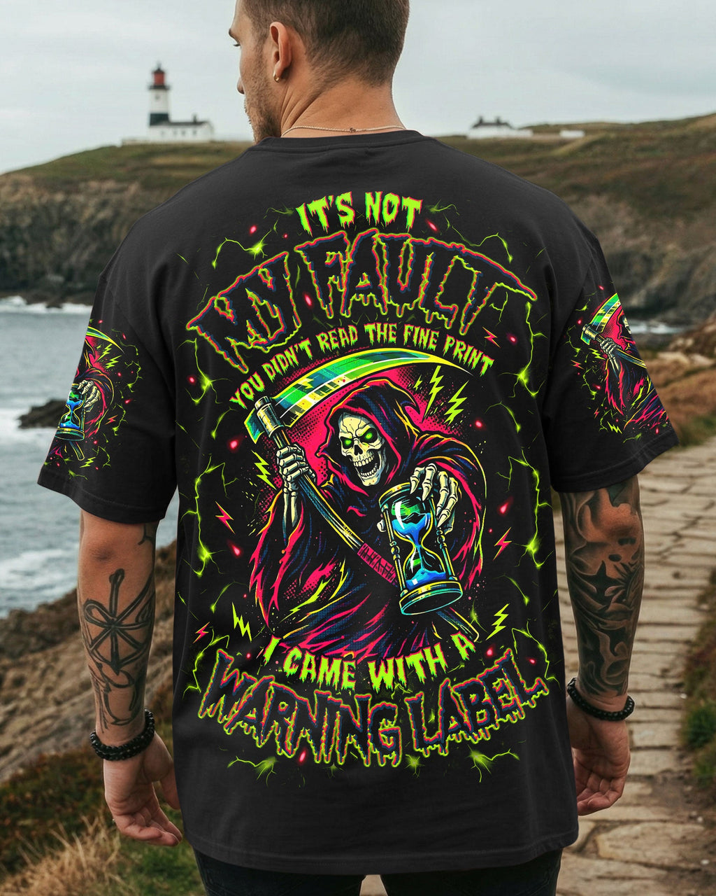 I CAME WITH A WARNING LABEL REAPER ALL OVER PRINT  - TLNO0601261