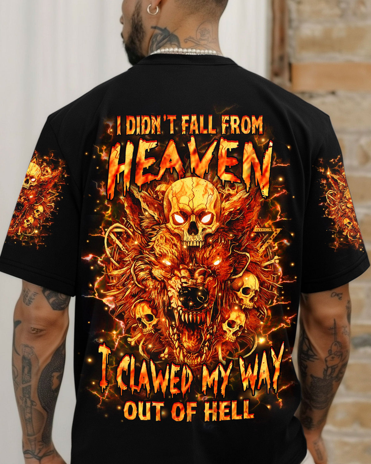 I DIDN'T FALL FROM HEAVEN WOLF ALL OVER PRINT - YHHN1401251