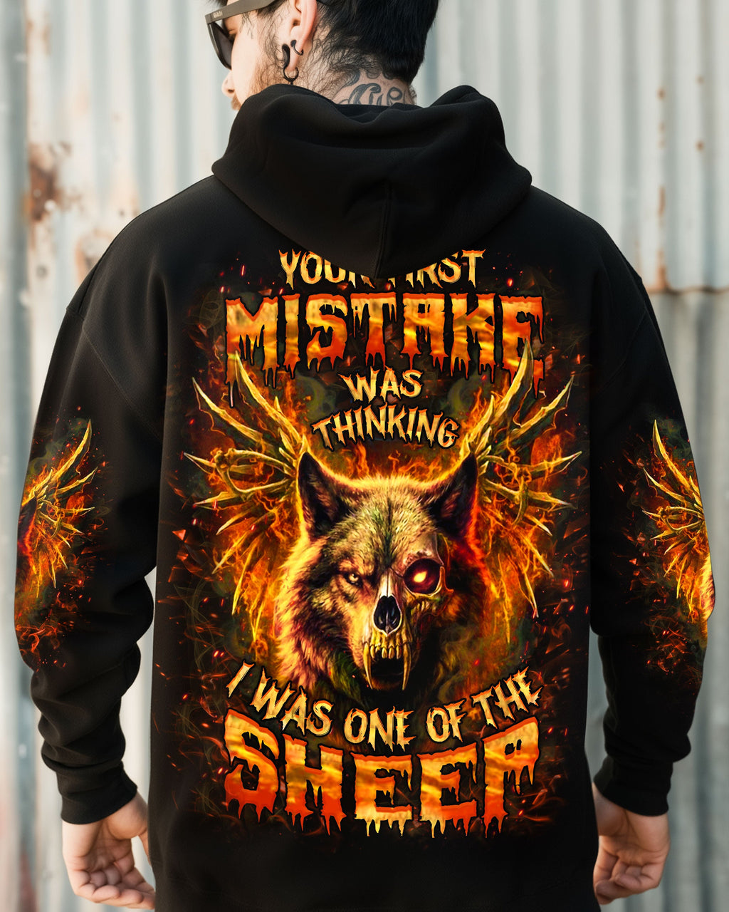 YOUR FIRST MISTAKE WOLF SKULL ALL OVER PRINT - YHHN0901261