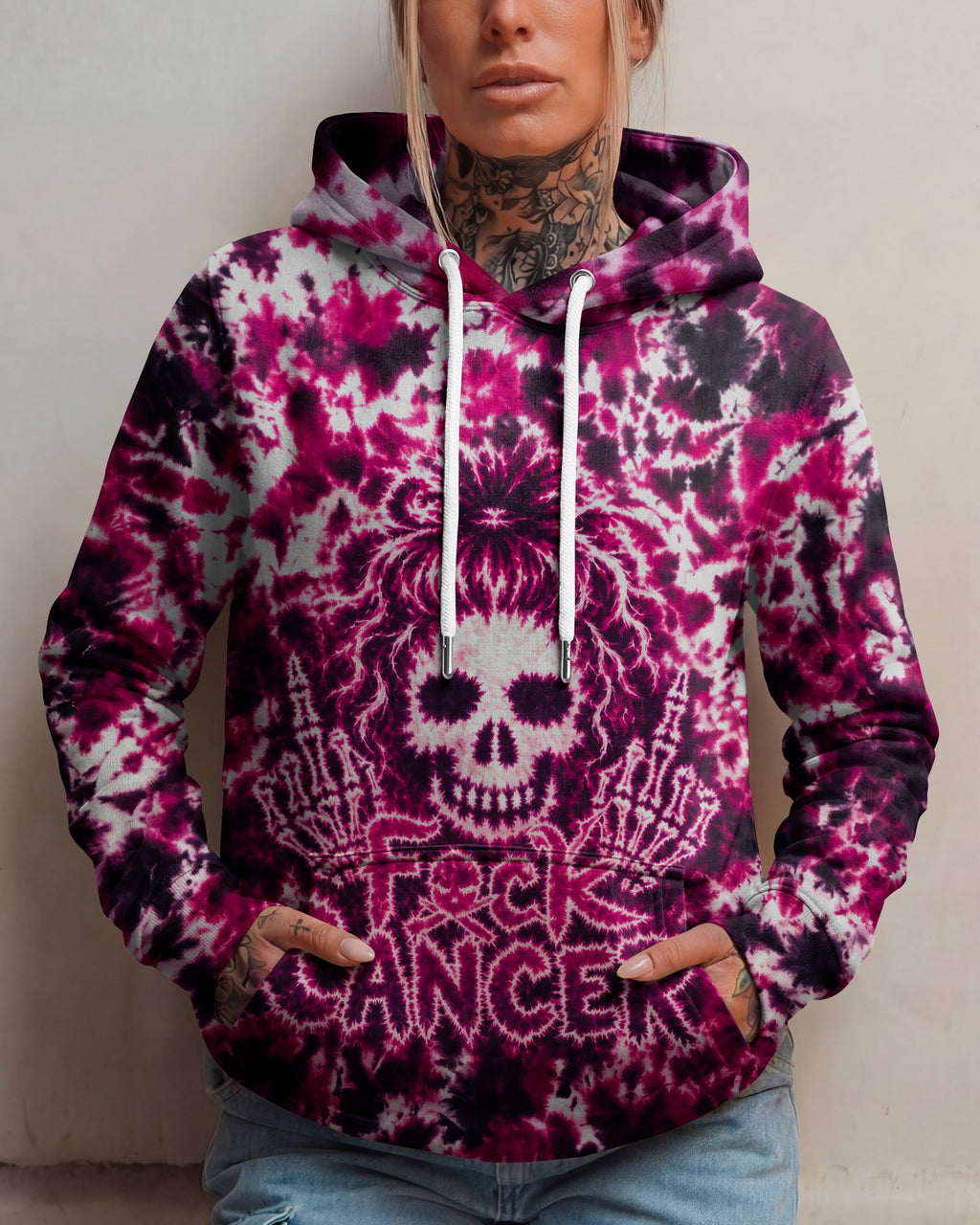 FCKS CANCER HIDDEN SKULL ALL OVER PRINT - RI0207261