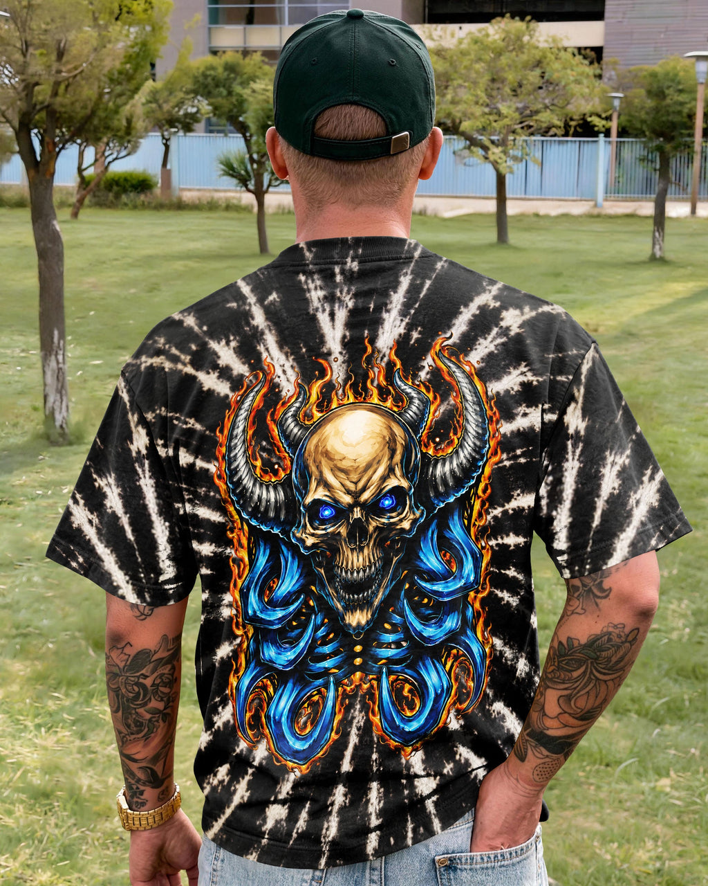 SKULL DEMON FLAMES  ALL OVER PRINT - TLNT2005262