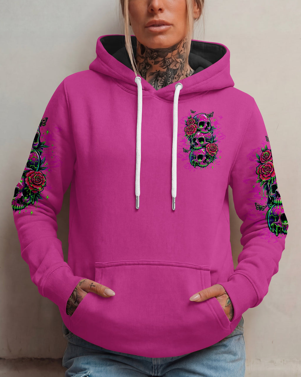STUCK BETWEEN IDK IDC AND IDGAF SKULL ALL OVER PRINT -  TLTW0303261