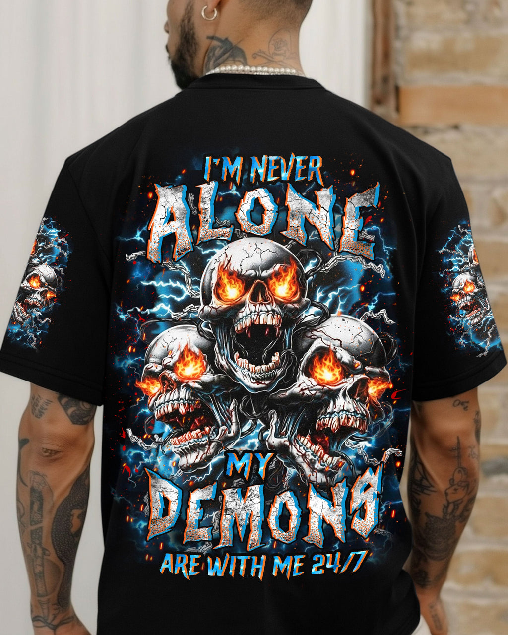 I'M NEVER ALONE SKULL DEMON ALL OVER PRINT - YHHN0801261