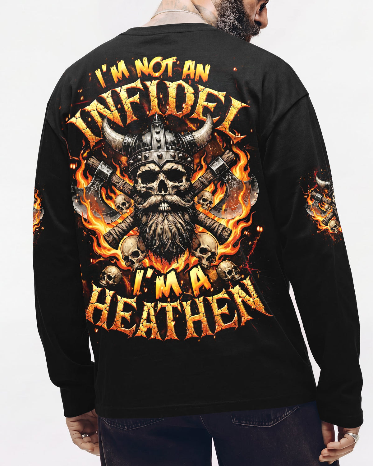 I'M A HEATHEN VIKING SKULL ALL OVER PRINT - TYQY2005262