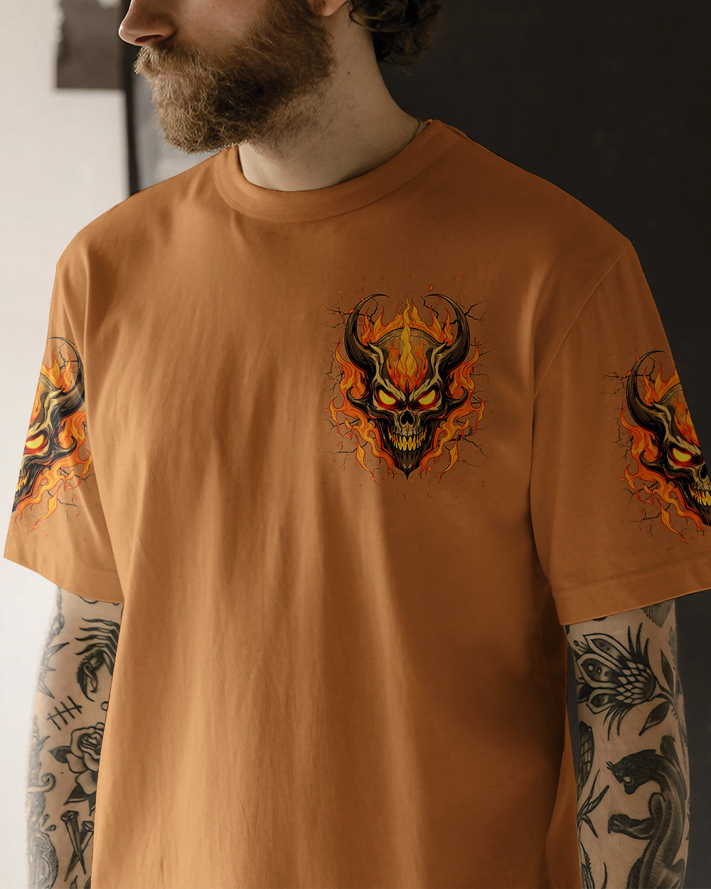 YOUR DEMONS HIDE UNDER YOUR BED SKULL DEMON ALL OVER PRINT - TLNT0603262