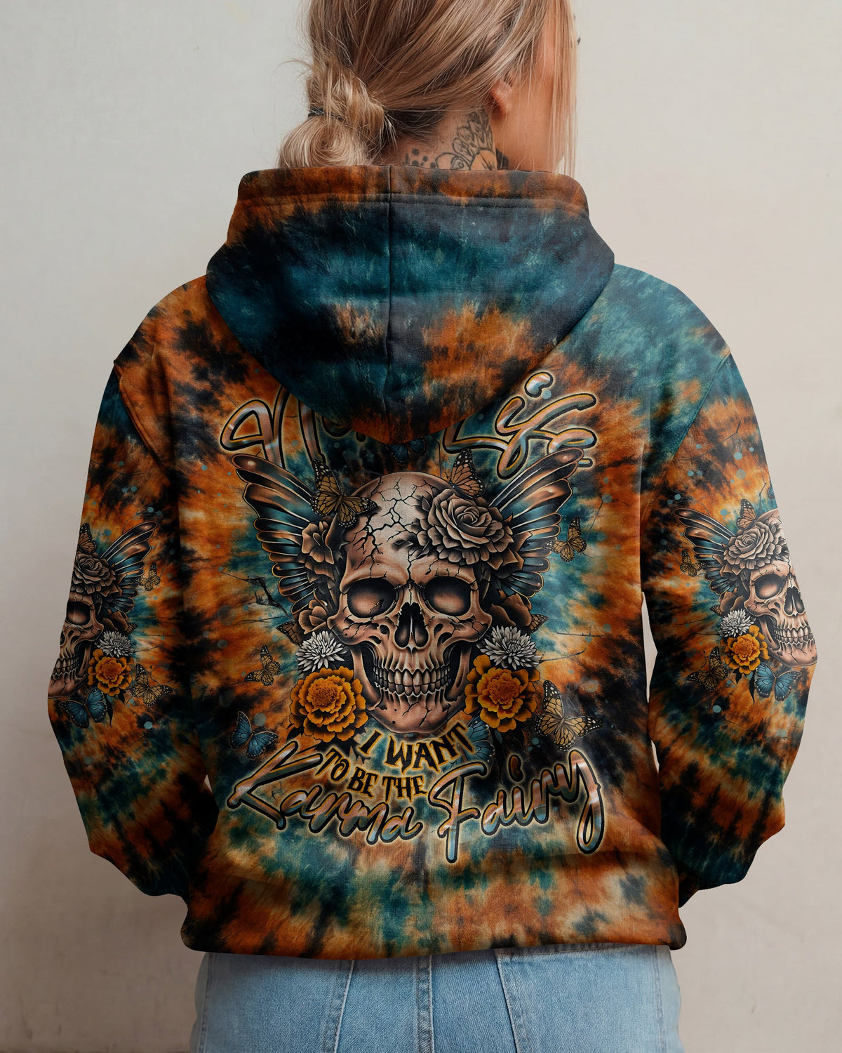 KARMA FAIRY SKULL BUTTERFLY ALL OVER PRINT - TLNT1501262