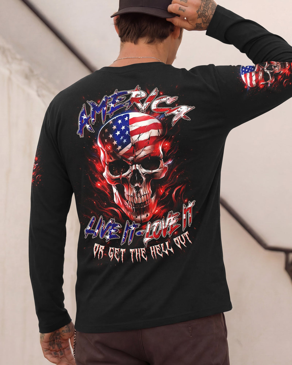 AMERICA LIVE IT LOVE IT OR GET THE HELL OUT ALL OVER PRINT - TYLN1203261