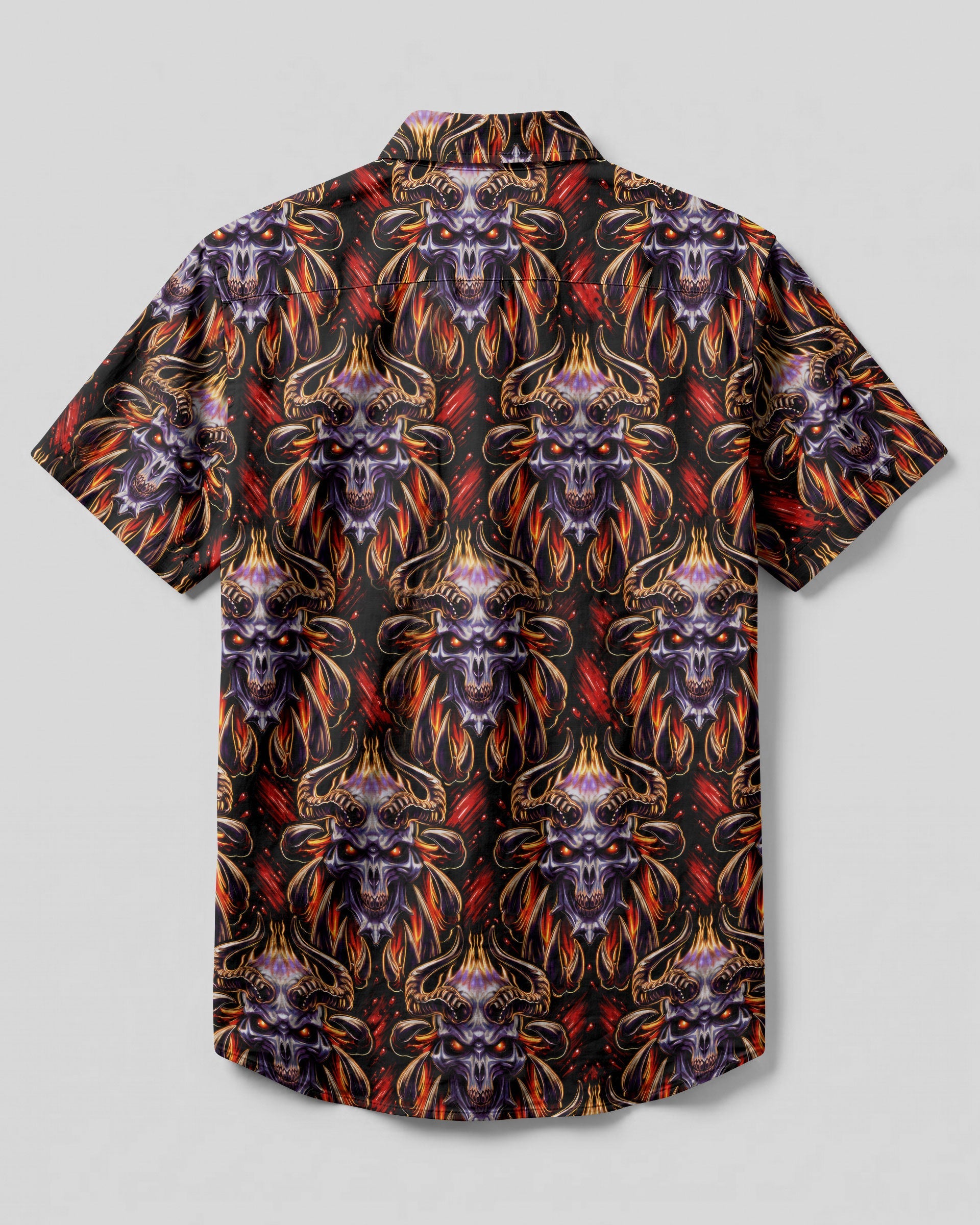 DARK GOTHIC SKULL DEMON COLLAR SHIRT  - TLTW0306264