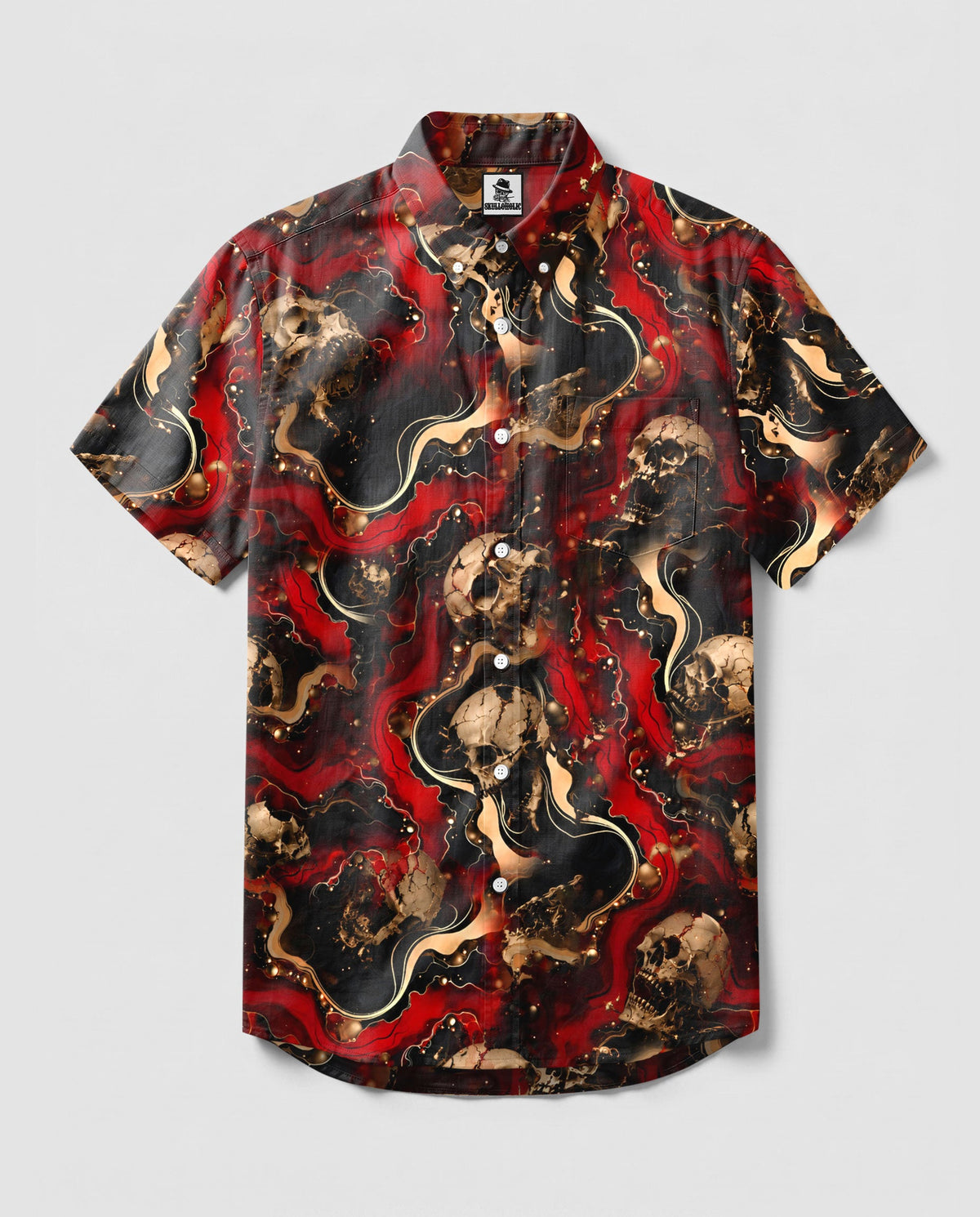 GOTHIC SKULL COLLAR SHIRT - TLHN0406261