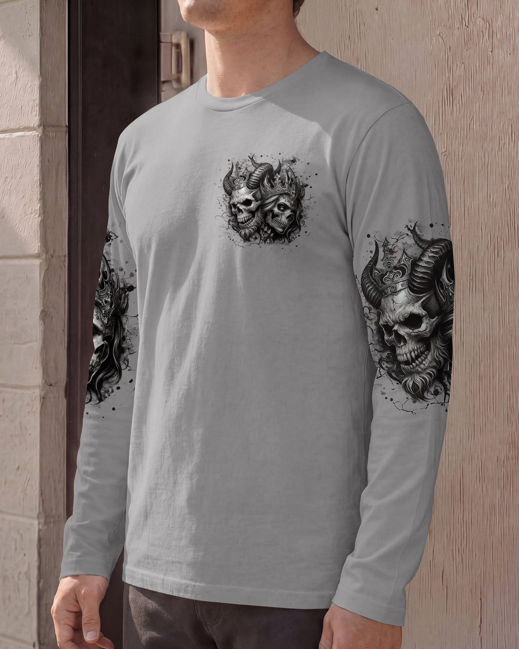 TILL DEATH DO US PART COUPLE SKULL ALL OVER PRINT - TLHN0403261