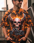 SKULL BIKER FIRE ALL OVER PRINT  - TLHN0204263