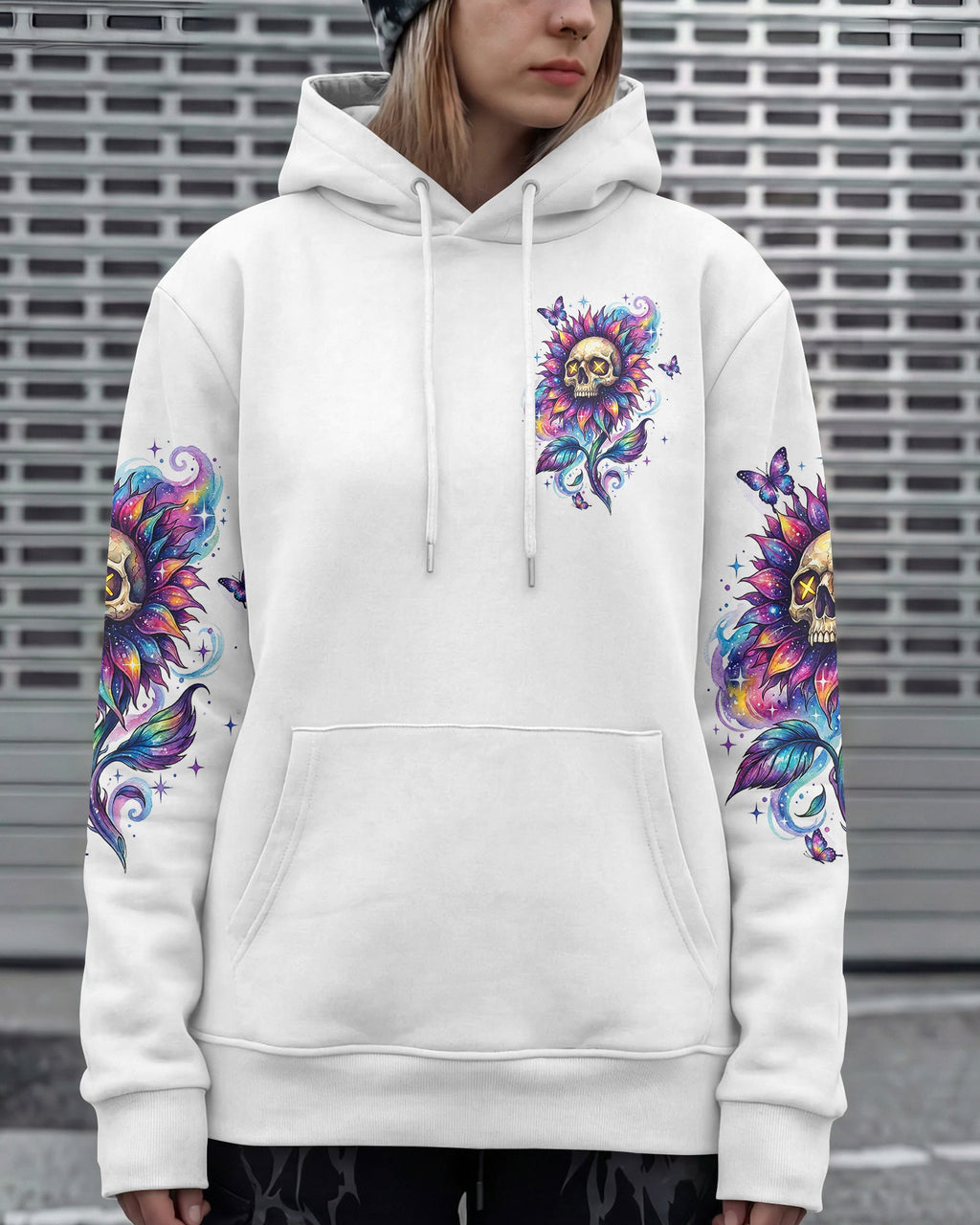 SHE IS SUNSHINE SKULL SUNFLOWERS ALL OVER PRINT  - TLHN1704263