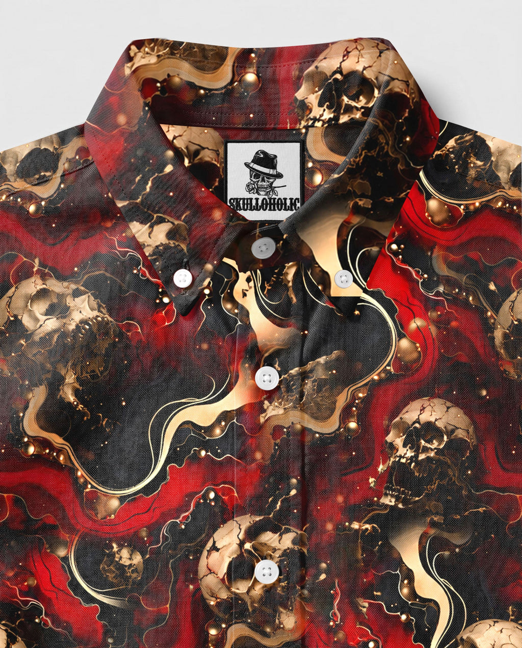 GOTHIC SKULL COLLAR SHIRT - TLHN0406261