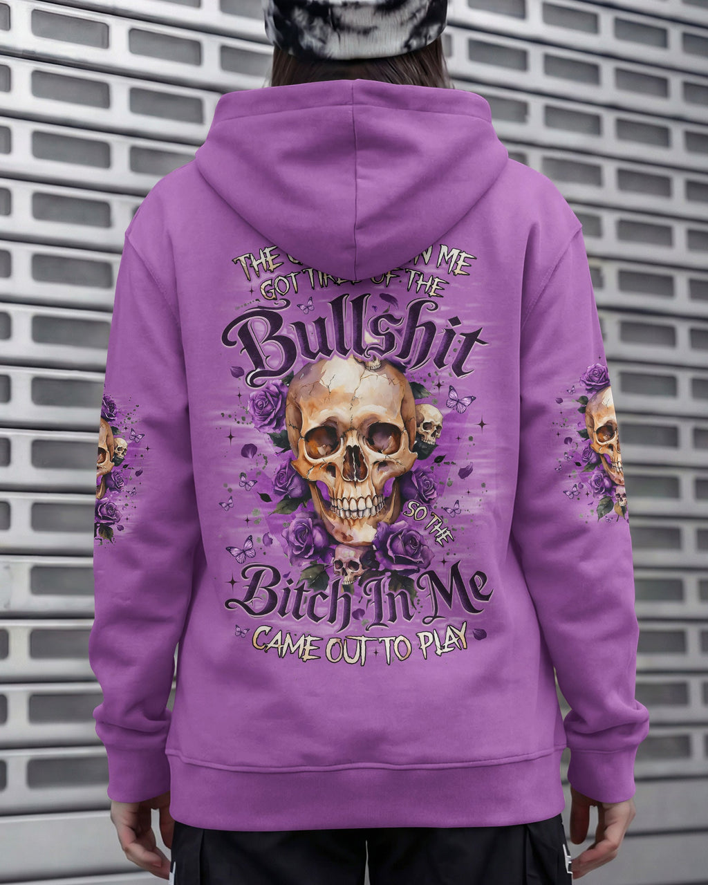 THE GOOD GIRL IN ME SKULL ROSES ALL OVER PRINT - TYQY0804261