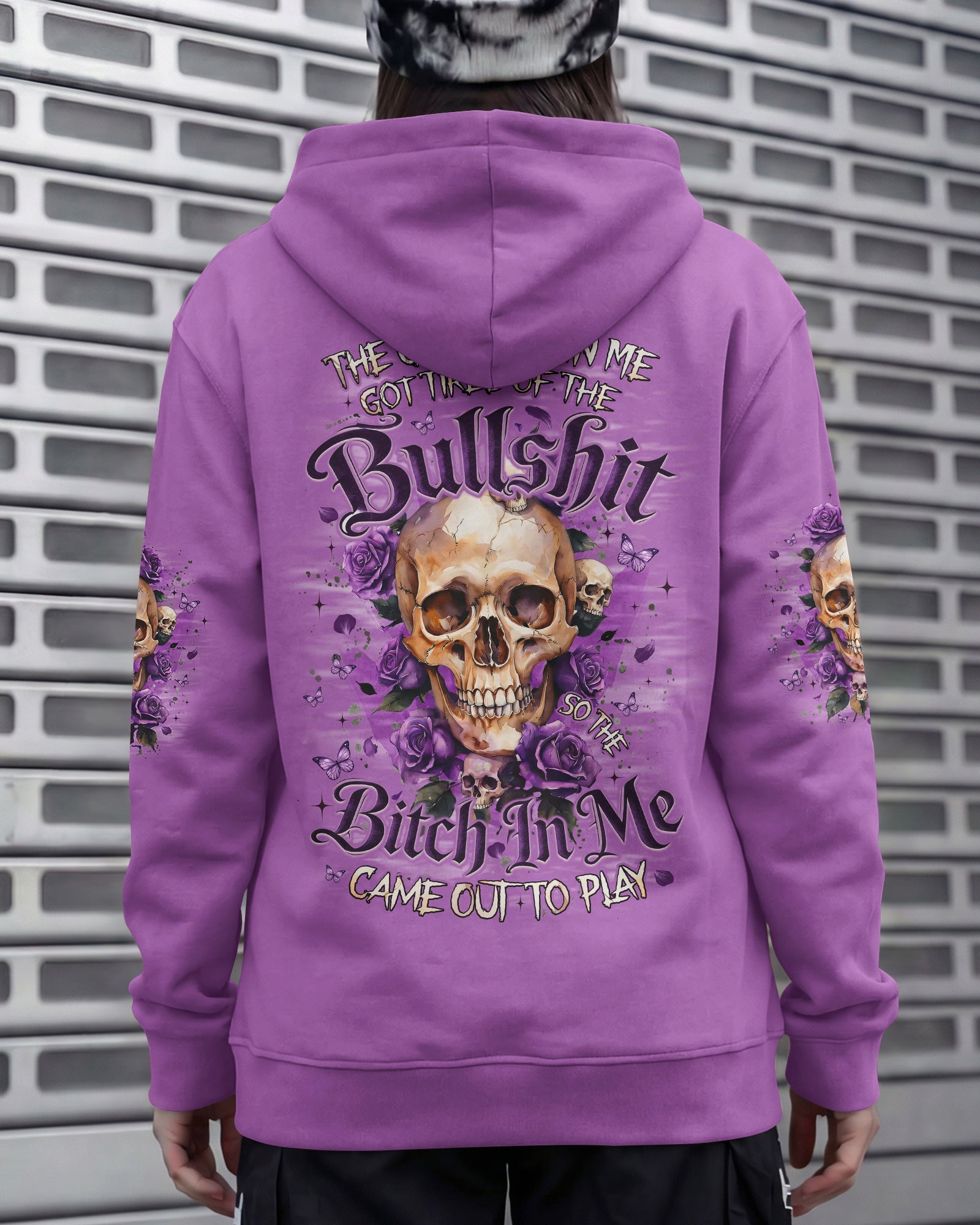 THE GOOD GIRL IN ME SKULL ROSES ALL OVER PRINT - TYQY0804261