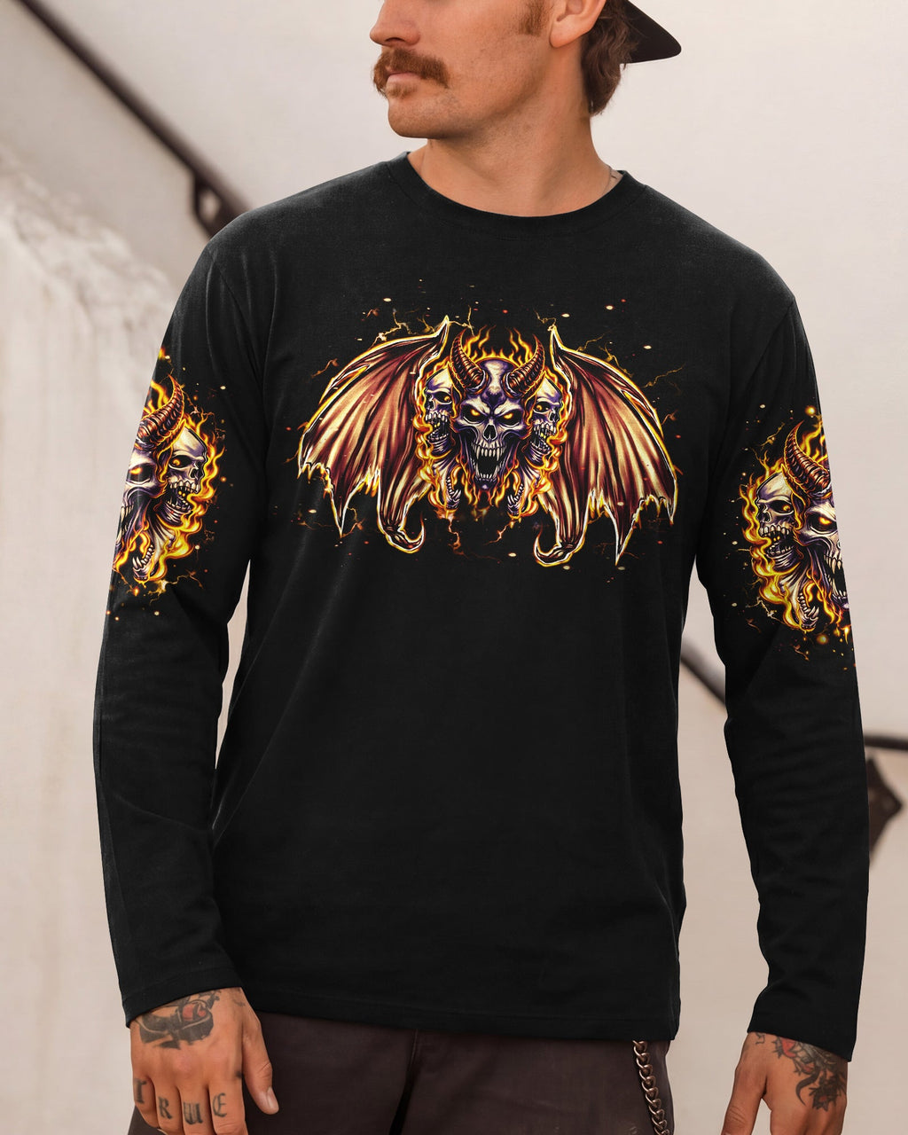 I'M NEVER ALONE MY DEMONS ARE WITH ME 24/7 ALL OVER PRINT  - TLHN1103263