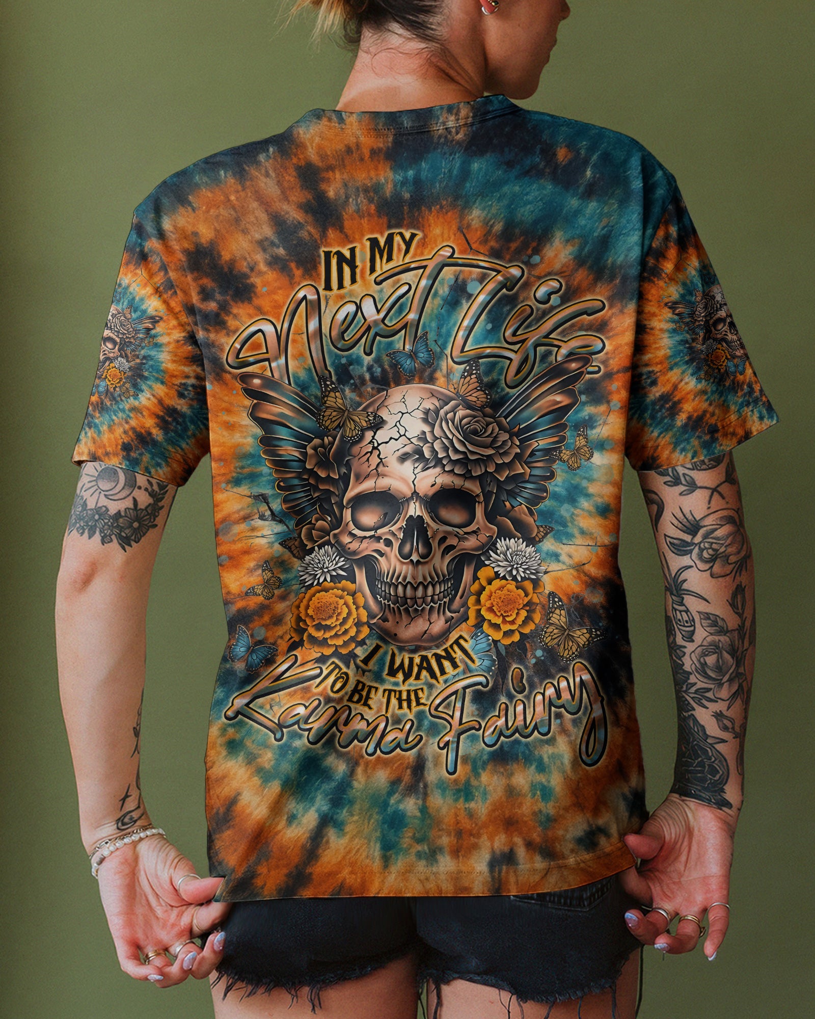 KARMA FAIRY SKULL BUTTERFLY ALL OVER PRINT - TLNT1501262