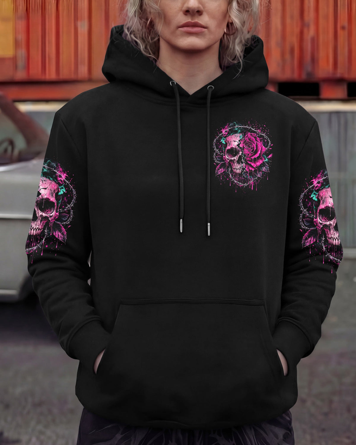 KARMA IS ONLY A B IF YOU ARE ROSE SKULL ALL OVER PRINT - TLNO1103262