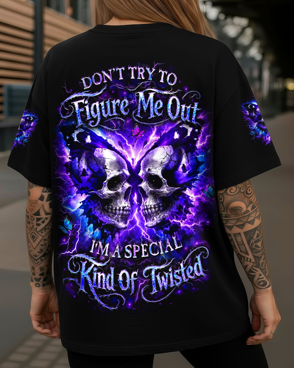 DON'T TRY TO FIGURE ME OUT SKULL ALL OVER PRINT - YHLT2302261