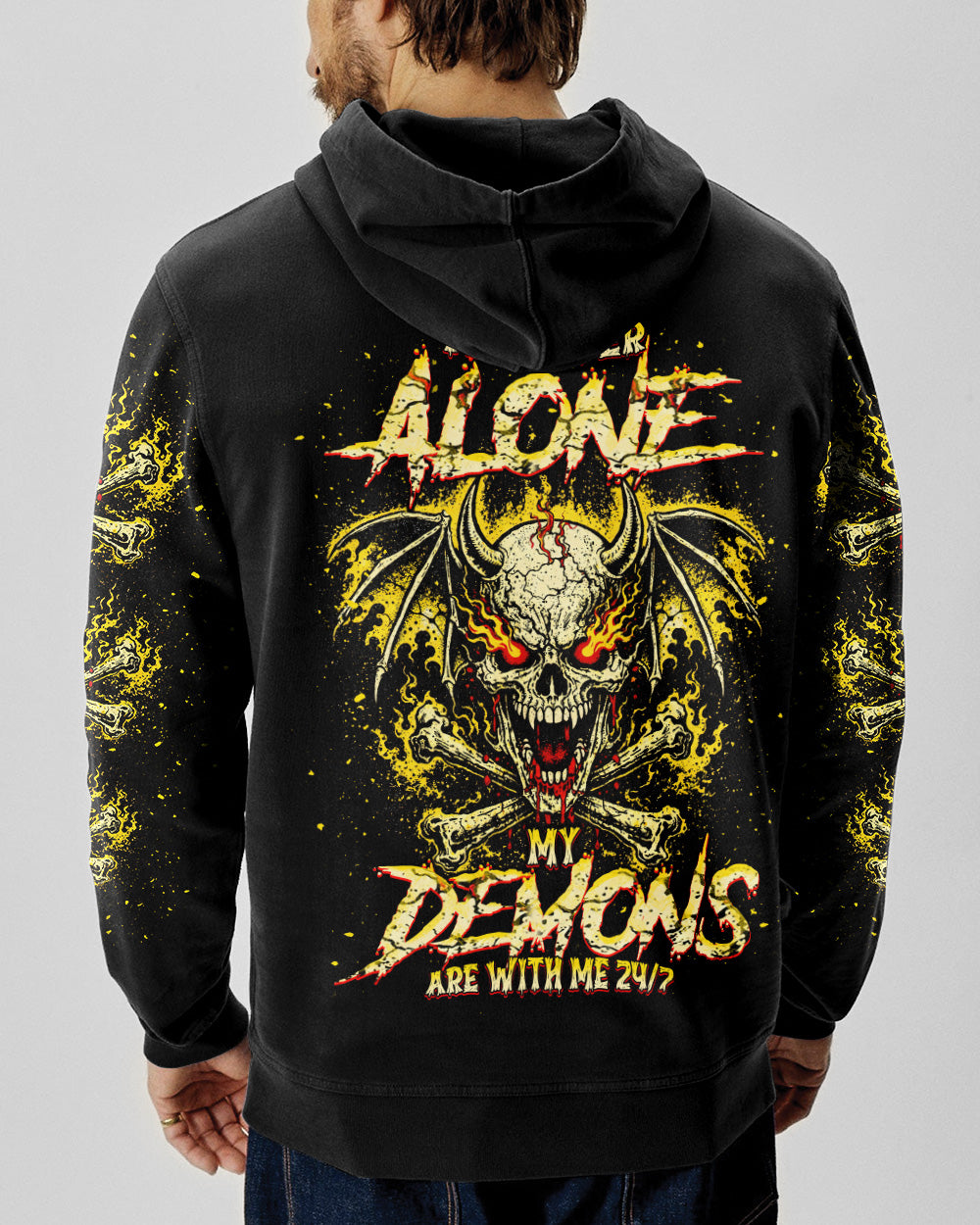 I'M NEVER ALONE MY DEMONS ARE WITH ME 24/7 ALL OVER PRINT - TLNT2503261