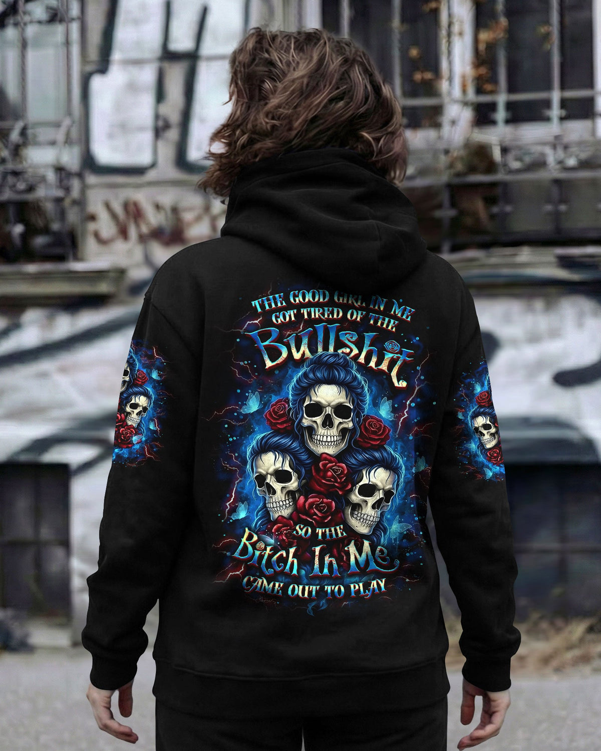 THE GOOD GIRL IN ME SKULL ALL OVER PRINT - YHLT2701261