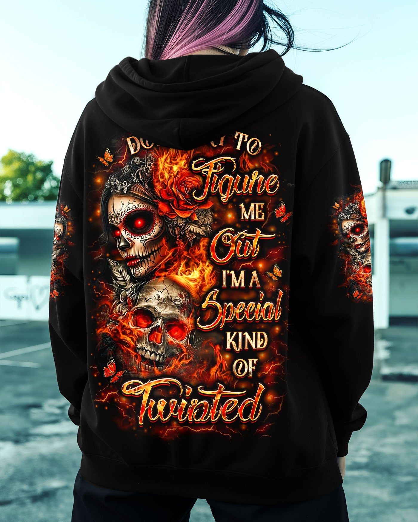 DON'T TRY TO FIGURE ME OUT SKULL ALL OVER PRINT - YHLT1201261