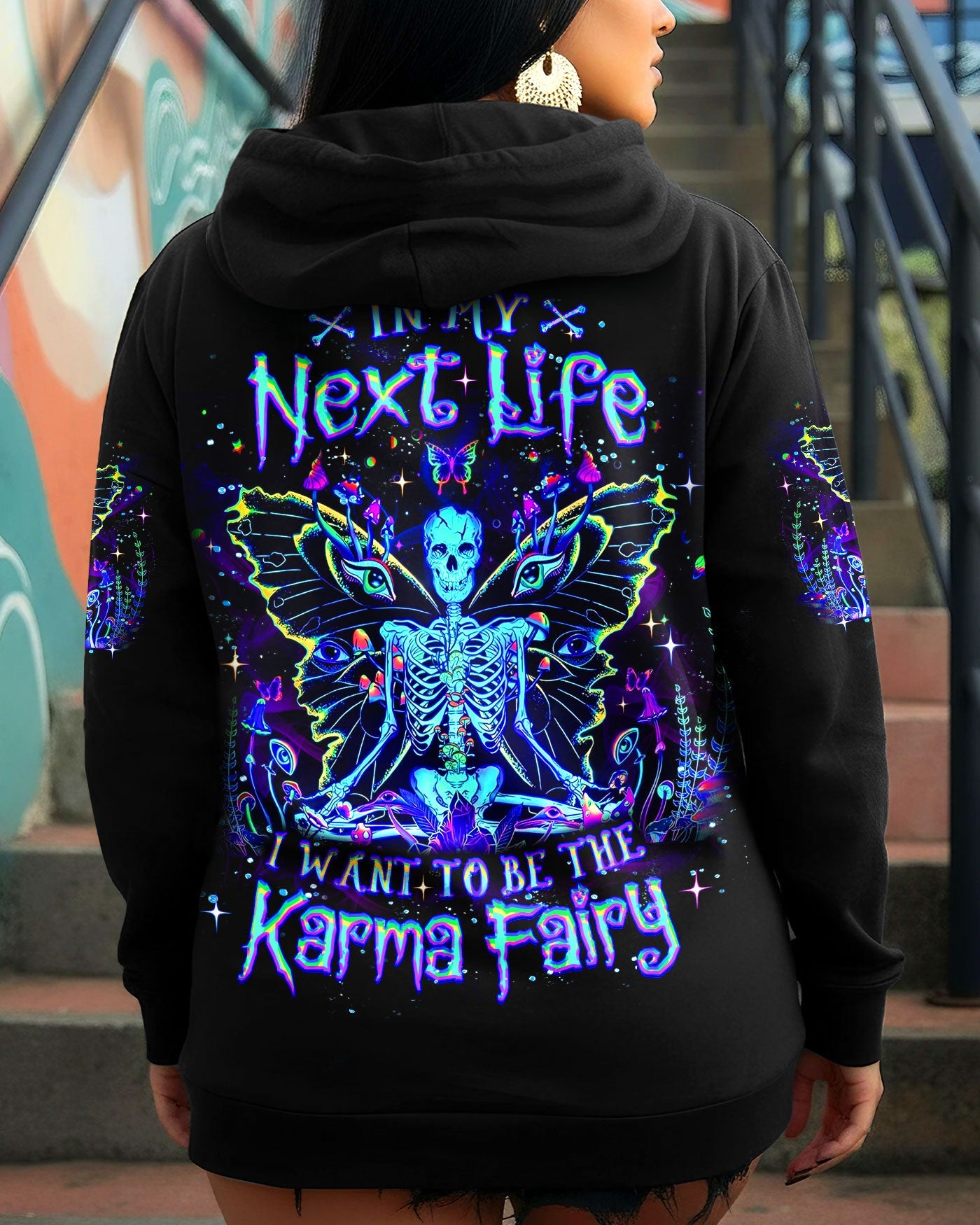KARMA FAIRY SKULL SKELETON ALL OVER PRINT - YHLT2101262