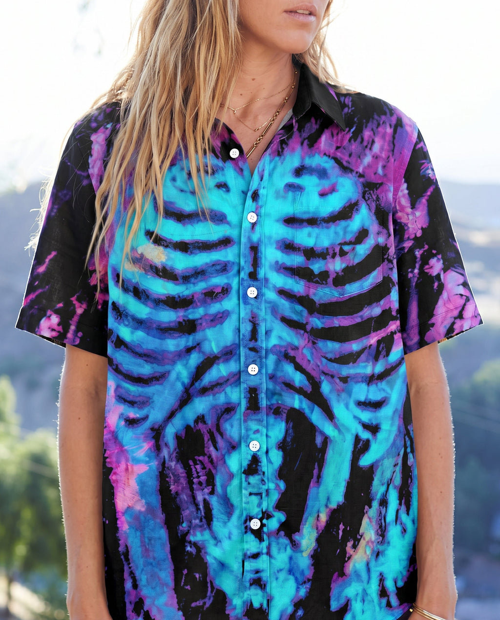 NEON X-RAY RIBCAGE COLLAR SHIRT - RI0106263