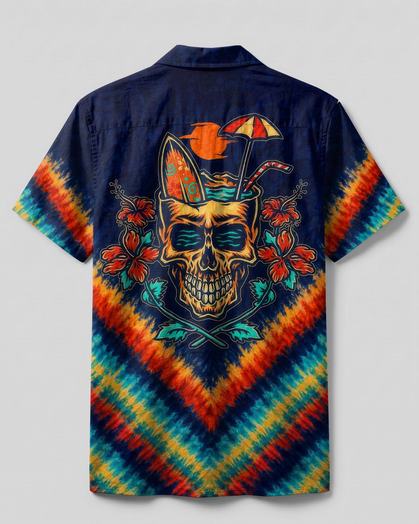 TROPICAL SUMMER SKULL CAMP SHIRT  - TLTW0107265