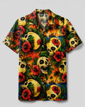 TROPICAL SKULL SUNSET CAMP SHIRT  - TLTW2906264