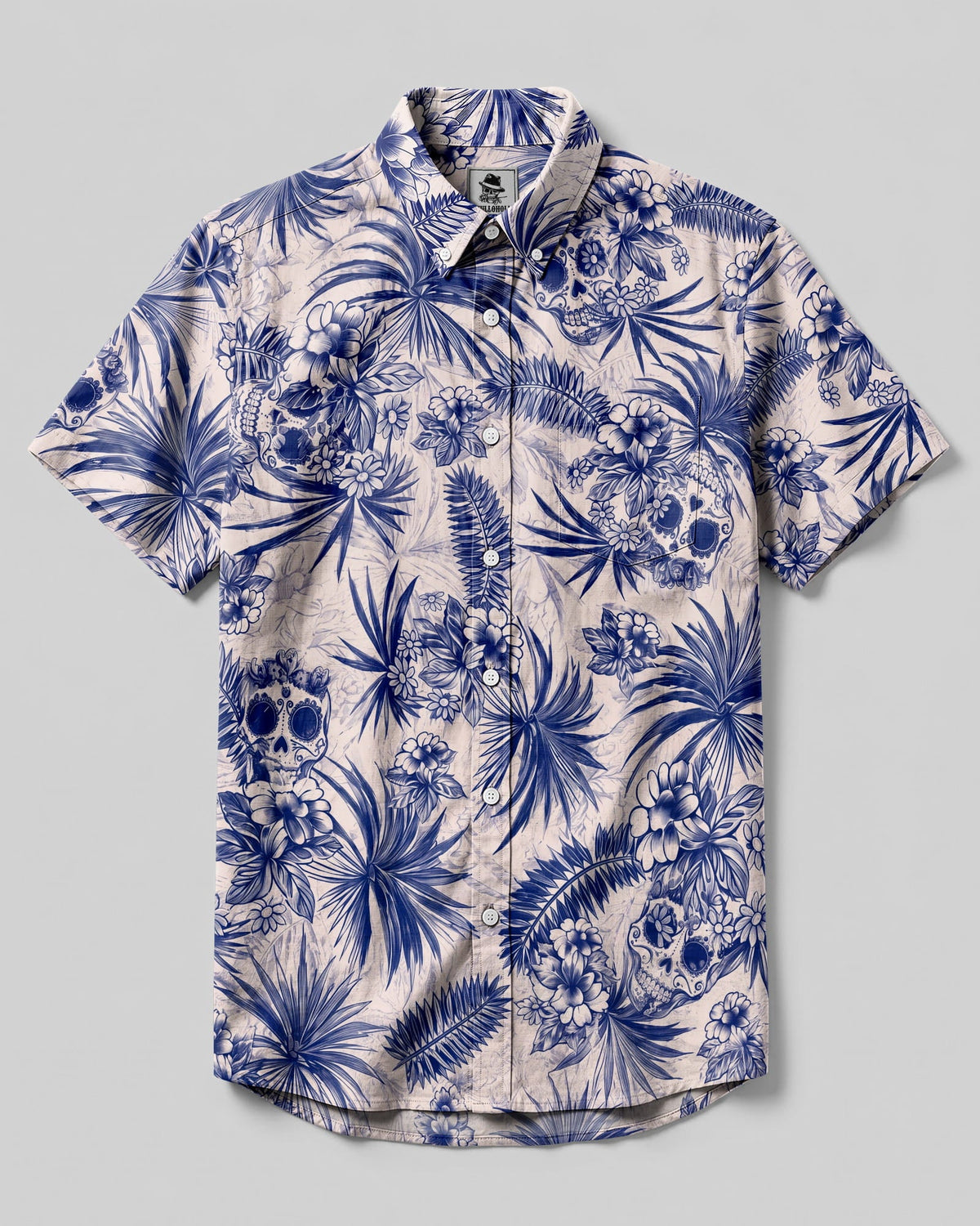 TROPICAL SUGAR SKULL BUTTON-DOWN COLLAR SHIRT  - TLNO3006261
